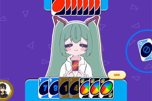 アニメUNOのゲーム画面
