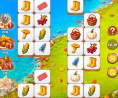 秋の絵柄をつなぐ二角取りパズル【オータム・オネット・コネクト】