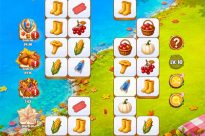 秋の絵柄をつなぐ二角取りパズル【オータム・オネット・コネクト】