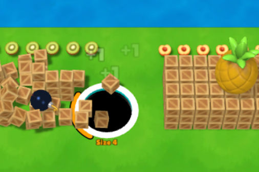 ブラックホール＆フードのゲーム画面