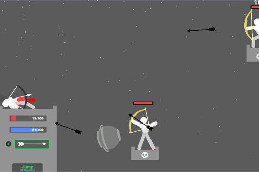 ボウバトルのゲーム画面