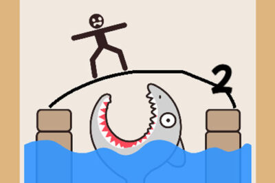 線を描いて棒人間を助けるお絵かきパズル【線で男を救え】