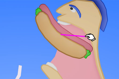 食事シミュレーターのゲーム画面