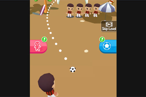 フリックショットサッカーのゲーム画面
