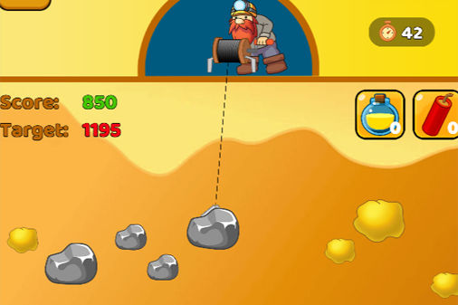 Gold Miner Classicのゲーム画面