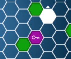 目的地を目指してヘックス移動するパズルゲーム Hexyca