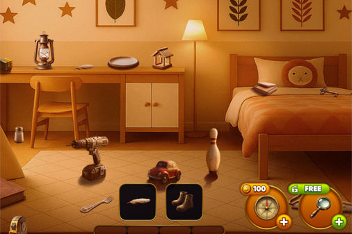 隠しオブジェクトの物語のゲーム画面