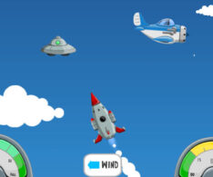 ロケットのぶっ飛ばしゲーム I AM FLYING TO THE MOON