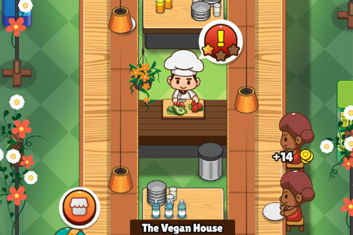 アイドルレストランのゲーム画面