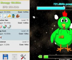 卵を産ませる放置ゲーム IDLE Space Chicken II