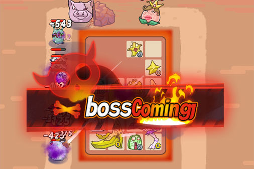 マージフルーツ モンスターディフェンスのゲーム画面