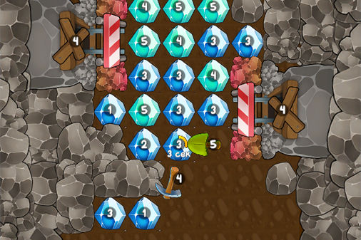 マージマイナーズタイクーンのゲーム画面