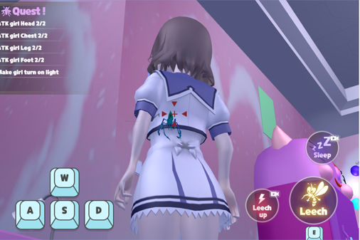 蚊に刺された3Dのゲーム画面