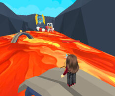 マグマから逃げるアスレチックゲーム【オビー：溶岩からの脱出】