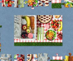 食べ物のジグソーパズルゲーム Picnic Spread Jigsaw Puzzle