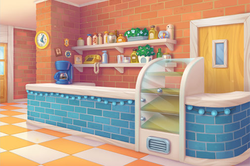 一切れのケーキのゲーム画面(マージ中の様子)