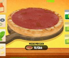 ピザをクリックしまくって完成させるクリッカーゲーム Pizza Clicker Tycoon