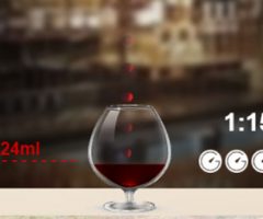 赤ワインをグラスに注ぐミニゲーム POUR MASTER