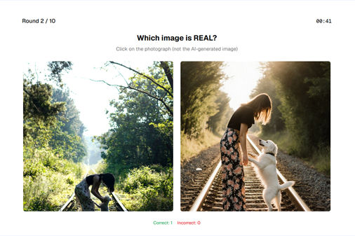 Real or Renderのゲーム画面