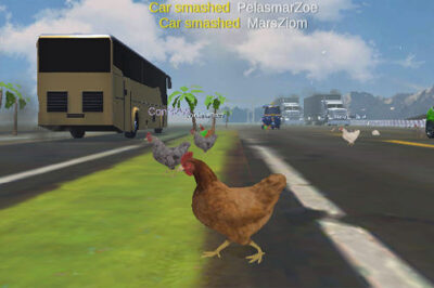 高速道路を渡るワンキーアクション【ルースターロード (Rooster Road)】