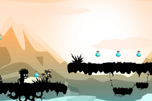 シャドーマンランナーのゲーム画面