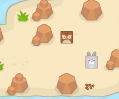 動物を誘導するパズルゲーム Slider Bunny