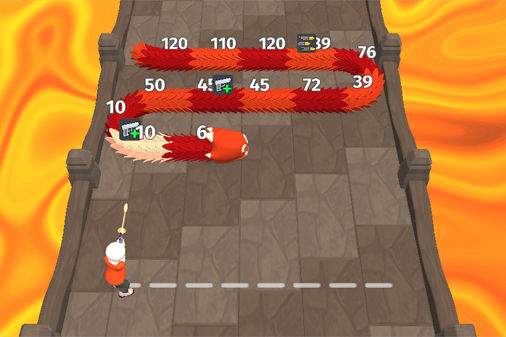 スネークアタックシューターのゲーム画面