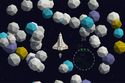 スペースクリーナーのゲーム画面