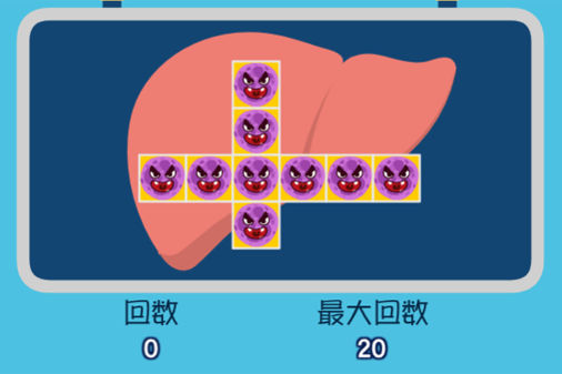 ターゲット療法のゲーム画面