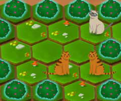 ネコの逃亡を防ぐパズルゲーム The Runaway Cats